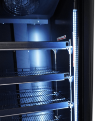 KOELKAST 1 GLASDEUR ZWART