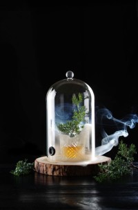 Glazen stolp met ventilatieopening