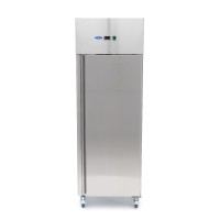 Koelkast - 400 L - 3 Verstelbare Roosters - Roestvrijstaal - op Wielen