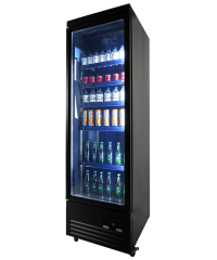 KOELKAST 1 GLASDEUR ZWART