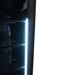 KOELKAST GLASDEUR 382L ZWART