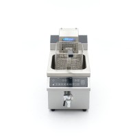 Frituurpan - 8 L - 1 Mand - Inductie - Liftsysteem - met Tapkraan