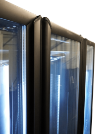 KOELKAST 3 GLASDEUREN ZW HEAT