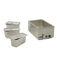 Bain Marie - met Tapkraan - incl. 3x 1/3 GN-Set - Elektrisch