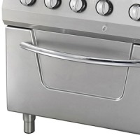 Heavy Duty Fornuis - 4 Pitten - Dubbel - 70 cm Diep - 37 kW - Gas incl. Oven
