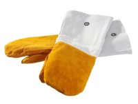 Hittebestendige lederen barbecue wanten - 2 stuks