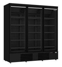 VRIESKAST 3 GLASDEUREN ZWART