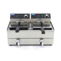 Frituurpan - 2x 13 L - 2 Manden - met Tapkraan