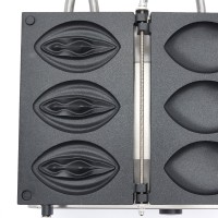 Wafelijzer - 3 Stuks - Vagina - Draaibaar