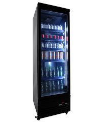 KOELKAST 1 GLASDEUR ZWART