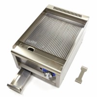 Horeca Grillplaat - Gegroefd - Enkel - 60 cm Diep - Gas