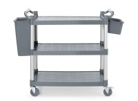 Serveerwagen polypropyleen met 3 bladen, groot