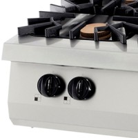 Premium Kookplaat - 4 Pitten - Dubbel - 90 cm Diep - 40 kW - Gas