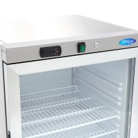 Koelkast - 200 L - Rvs - met Glazen Deur
