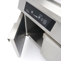 Inductie Grillplaat 700 - Glad en Gegroefd - 10000W - Dubbel - met Onderstel