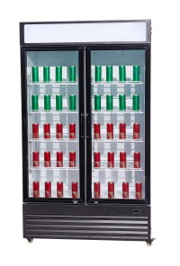 KOELKAST 2 GLASDEUREN 750L