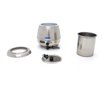 Soepketel - 10 L - Uitneembare binnenpan - Rvs - met Lepeluitsparing