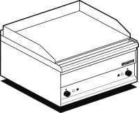 Electric Fry-top smooth griddle, plate cm. 57x41