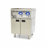 Horeca Grillplaat - Glad - Dubbel - 60 cm Diep - Gas