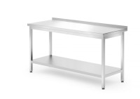 Muur werktafel met schap – geschroefd, diepte: 700 mm.