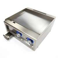 Horeca Grillplaat - Glad - Dubbel - 60 cm Diep - Gas