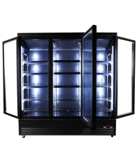 KOELKAST 3 GLASDEUREN ZWART