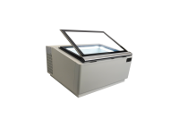 SCHEPIJSVITRINE WIT BED. ZIJDE