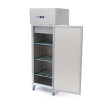 Koelkast - 400 L - 3 Verstelbare Roosters - Roestvrijstaal - op Wielen