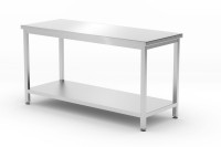 Werktafel zware uitvoering met plank, 600 mm diep
