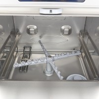 Horeca Vaatwasser - 50 x 50 cm - met Afvoer-, Glansspoel- en Zeeppomp - Digitaal Display - 400V