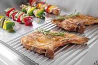 Bakplaat half geribbeld