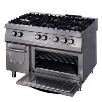 Premium Fornuis - 6 Pitten - Driedubbel - 90 cm Diep - incl. Oven - Gas