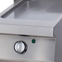 Heavy Duty Grillplaat - Glad Chroom - Enkel - 70 cm Diep - Elektrisch