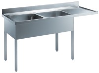 SPOELTAFEL, 2 SPOELBAKKEN L, AFWASMACHINE R, 1800 MM