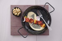 Geëmailleerde paëllapannen