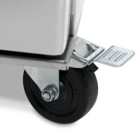 Viskoelkast - 600 L - 7 Containers (60 x 40 cm) - op Wielen - Roestvrijstaal