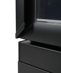 KOELKAST 1 GLASDEUR ZWART