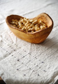 Decoratieve kom olijfhout