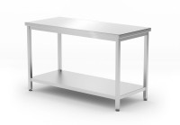 Centrale werktafel met een schap Budget Line – geschroefd, diepte: 600 mm