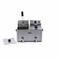 Frituurpan - 2x 8 L - 2 Manden - met Tapkraan