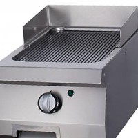 Heavy Duty Grillplaat - Gegroefd Chroom - Enkel - 70 cm Diep - Gas