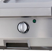 Heavy Duty Grillplaat - Glad Chroom - Enkel - 70 cm Diep - Elektrisch