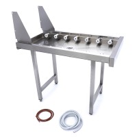 Afvoer Rollertafel van RVS - voor Korventransport Vaatwasser