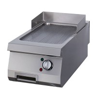 Heavy Duty Grillplaat - Gegroefd Chroom - Enkel - 70 cm Diep - Elektrisch