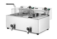 Friteuse Profi Line met aftapkraan - 2 x 8 l
