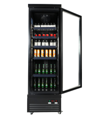 KOELKAST 1 GLASDEUR ZWART