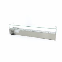 Opzetkoelvitrine - 200 cm - 9 x 1/3 GN Bakken