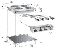 DROP IN EL. KOOKUNIT 4 PL.