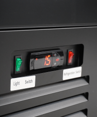 KOELKAST 1 GLASDEUR ZWART