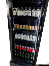 KOELKAST GLASDEUR ZWART